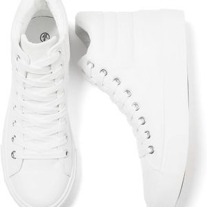High Top Sneakers for Women White Womens High Tops Canvas Shoes  Sneakers